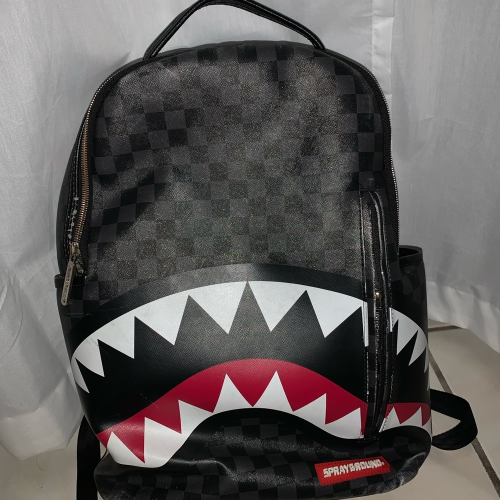 Sprayground Sharks in Paris Black Monogram
